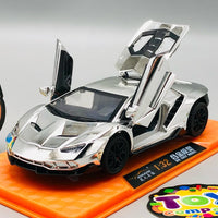 1:32 Diecast Lamborghini Centenario With Acrylic Display Box - Silver
