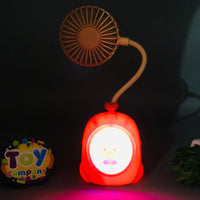 Rechargeable Cartoon Design Flexible Lamp Fan - Assortment