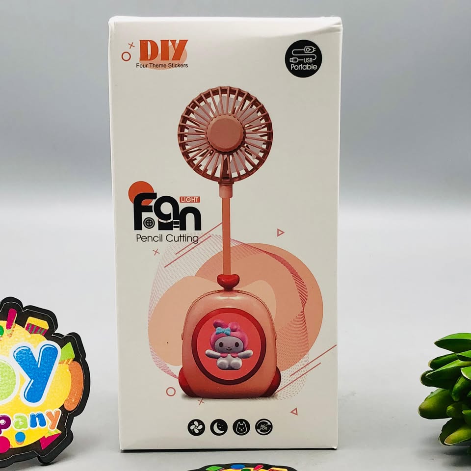 Rechargeable Cartoon Design Flexible Lamp Fan - Assortment
