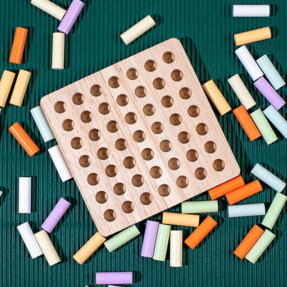 Wooden Montessori Counting Sticks Board