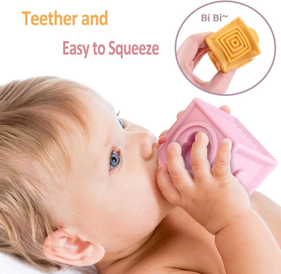 12Pcs Soft Baby Building Blocks
