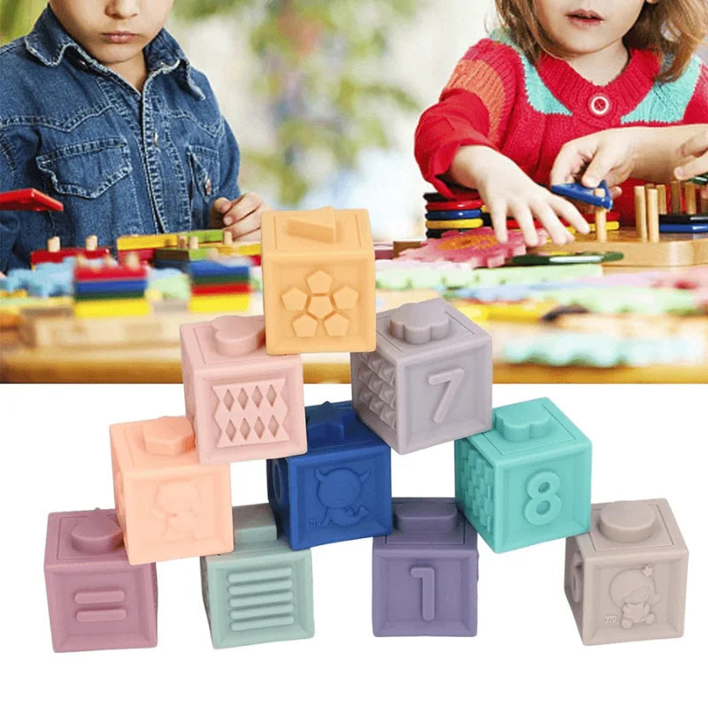 12Pcs Soft Baby Building Blocks