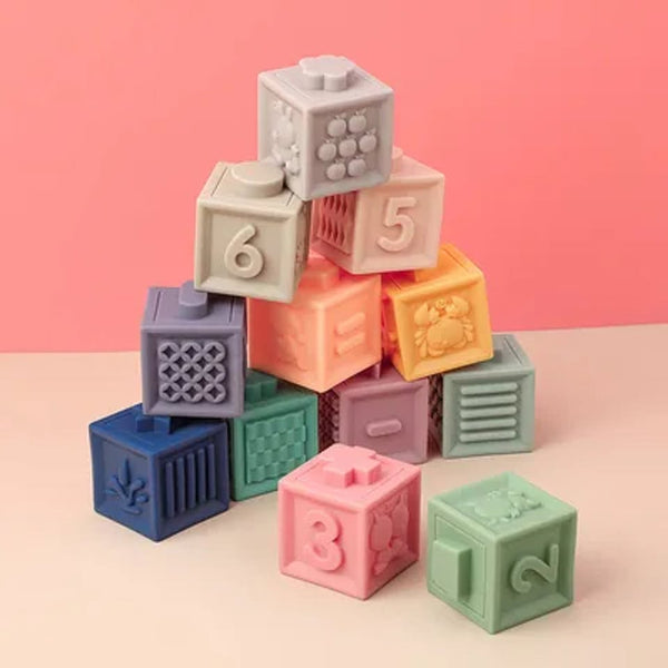 12Pcs Soft Baby Building Blocks
