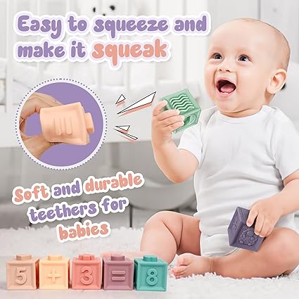 12Pcs Soft Baby Building Blocks