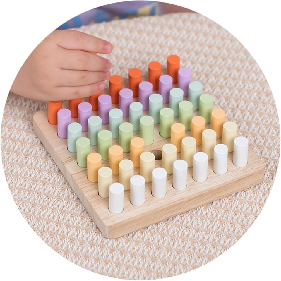 Wooden Montessori Counting Sticks Board