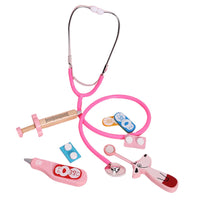 12Pcs Wooden Kids Doctor Set - Pink