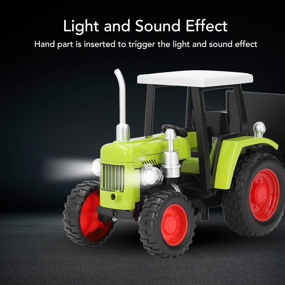 Diecast Vintage Tractor Model With Light & Sound
