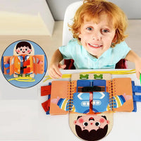 Multi-functional Wooden Montessori Busy Board