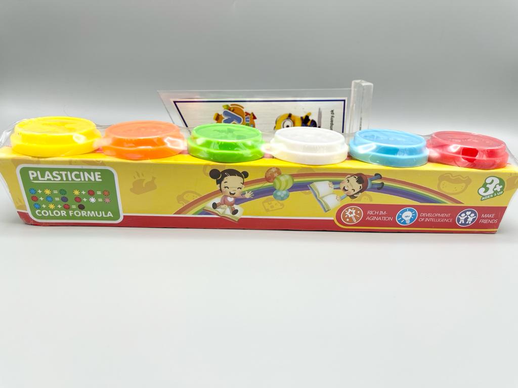 Plasticine Dough Set of 6 Cans