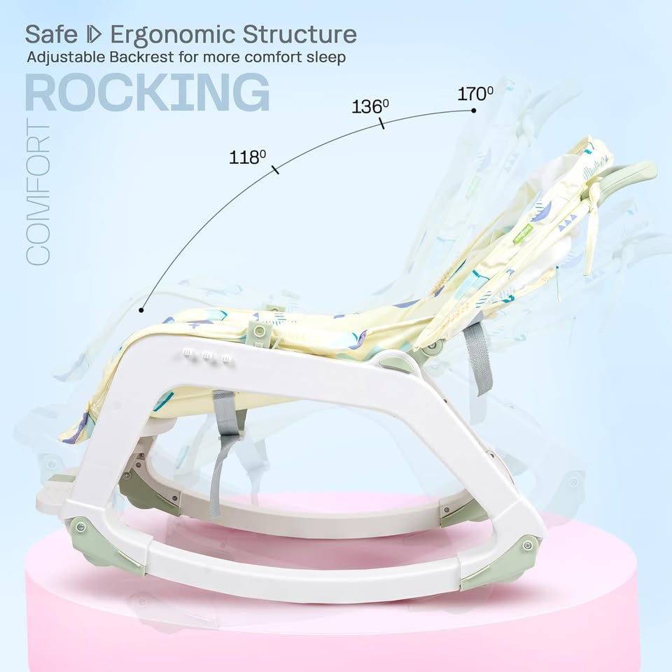 5in1 Baby Dinning Chair With Light & Music - Green