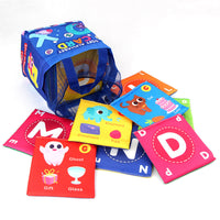 26Pcs Toddlers Soft Alphabet Cards With Storage Bag