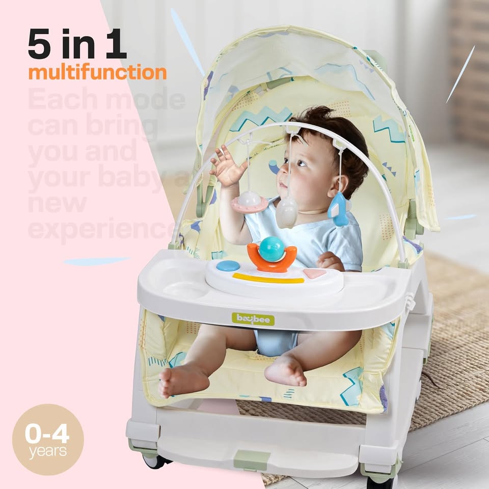 5in1 Baby Dinning Chair With Light & Music - Green