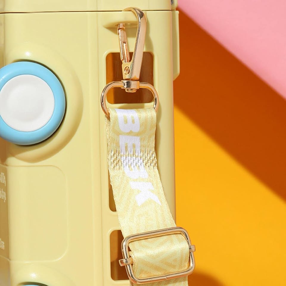 500ml Premium Cute Bus Design Kids Water Bottle - Yellow