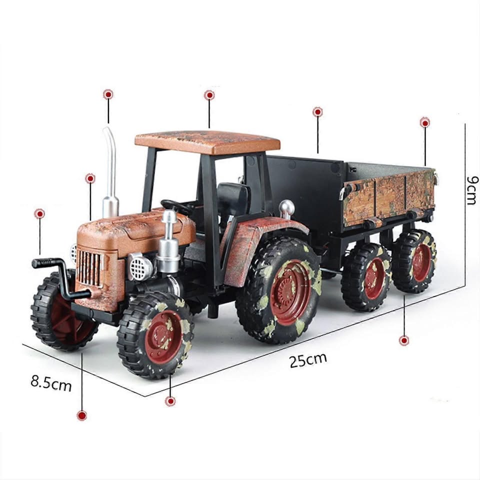 Diecast Vintage Tractor Model With Light & Sound