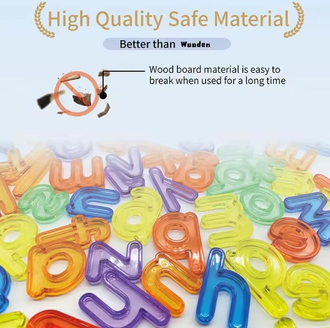 66Pcs Transparent Number & Letters Set With Storage Box