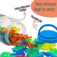 66Pcs Transparent Number & Letters Set With Storage Box