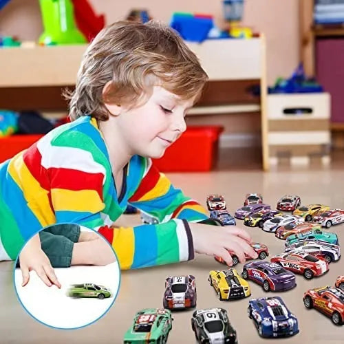 50Pcs Mini Metal Inertial Racing Cars Set