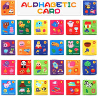 26Pcs Toddlers Soft Alphabet Cards With Storage Bag