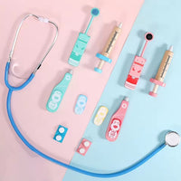 12Pcs Wooden Kids Doctor Set - Blue