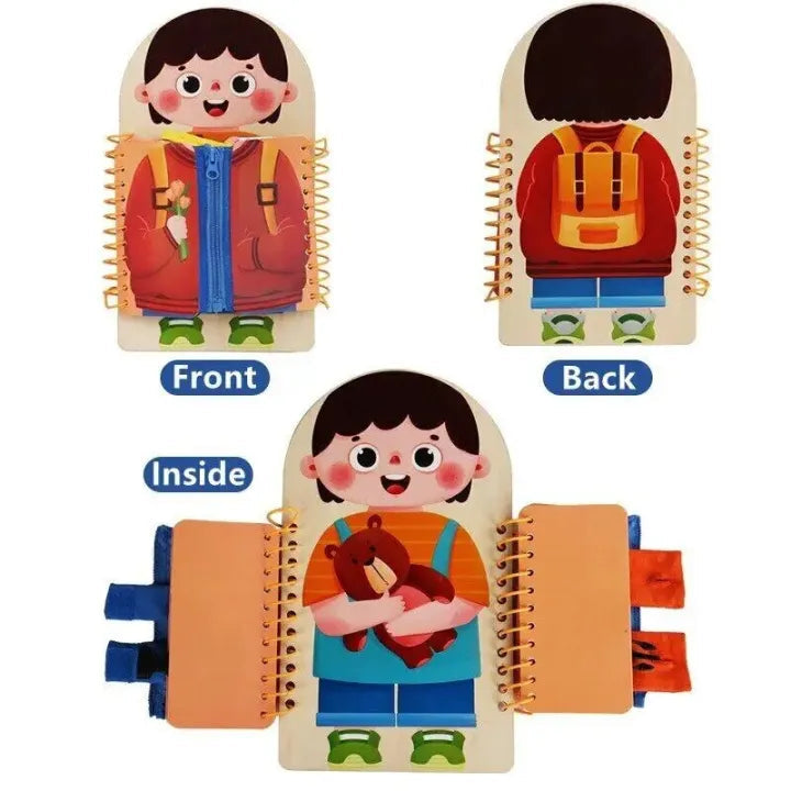 Multi-functional Wooden Montessori Busy Board