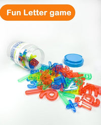 66Pcs Transparent Number & Letters Set With Storage Box