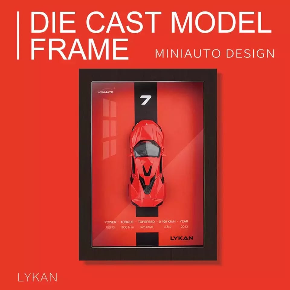 8Pcs Complete Set of 3D Frame Diecast Models