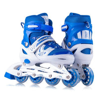 8* Inches Kids Four Wheel Roller Skating Shoes - Blue