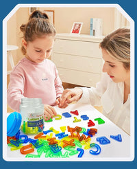 66Pcs Transparent Number & Letters Set With Storage Box