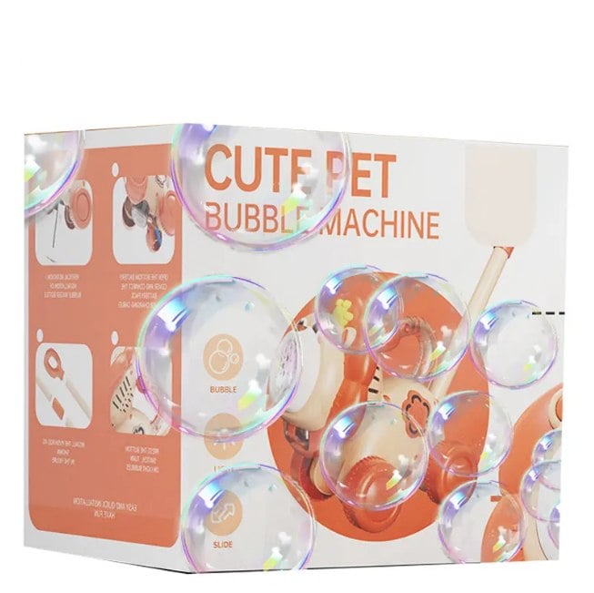 Rechargeable Cute Pet Lion Bubble Machine