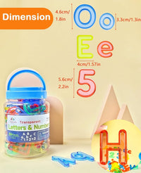 66Pcs Transparent Number & Letters Set With Storage Box