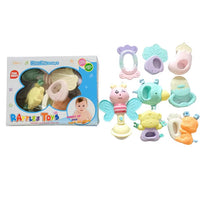 8Pcs Premium Baby Rattle & Teether Set
