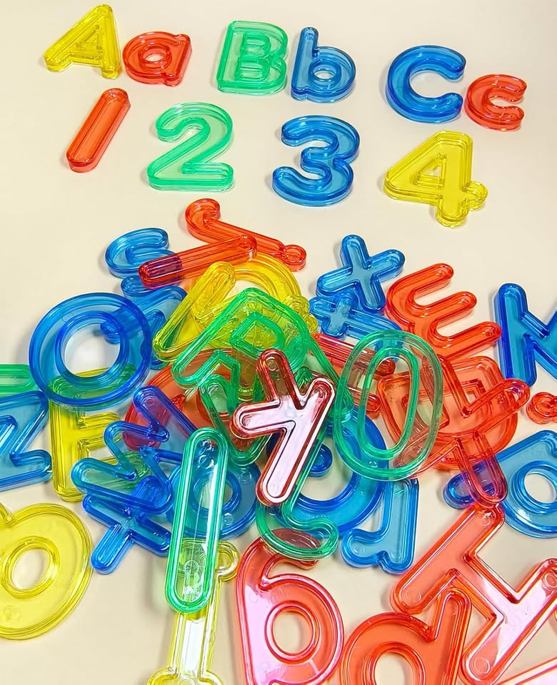 66Pcs Transparent Number & Letters Set With Storage Box