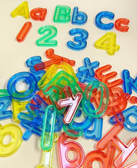 66Pcs Transparent Number & Letters Set With Storage Box