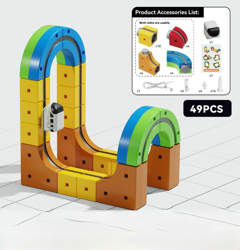 49Pcs DIY Magnetic Levitation Train Track Set
