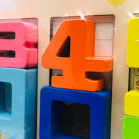 Wooden Montessori Number Blocks For Stacking & Balance