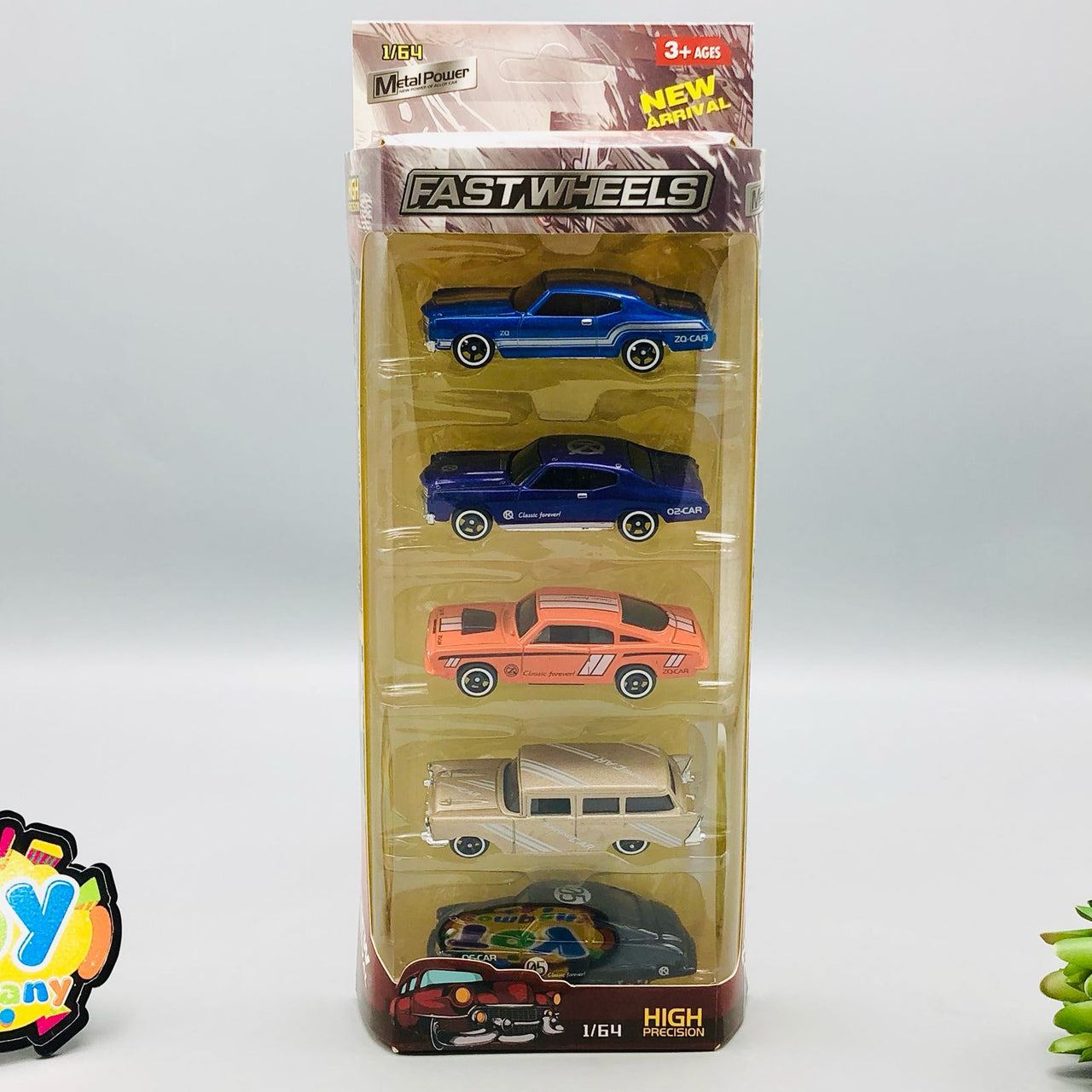 1:64 Diecast Fast Wheels Racing Cars Set - 5Pcs