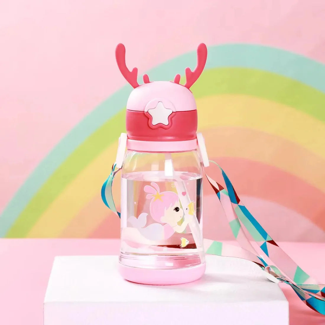 600ml Premium Transparent Sipper Water Bottle