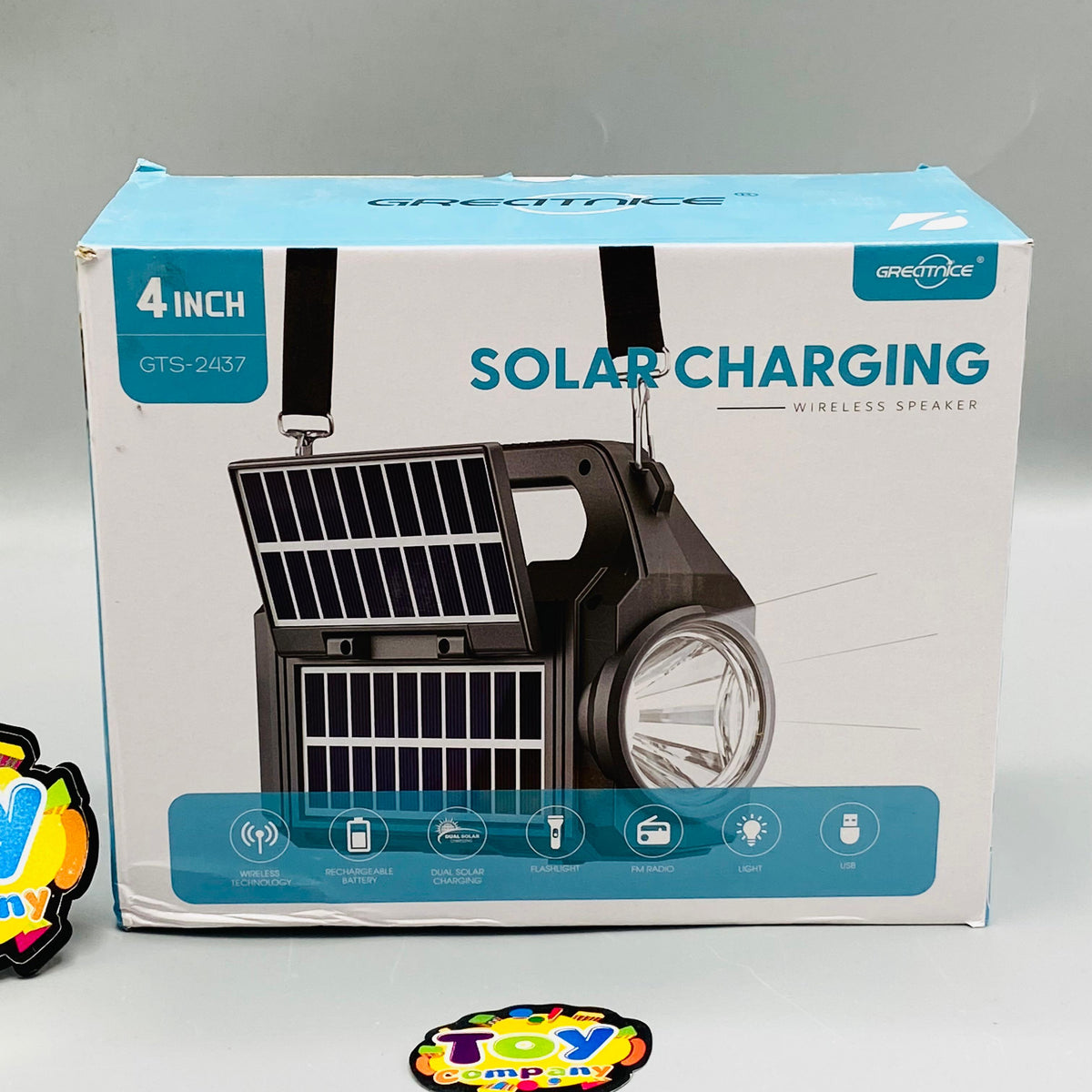 4Inch Flashlight Wireless Speaker & Solar Charging