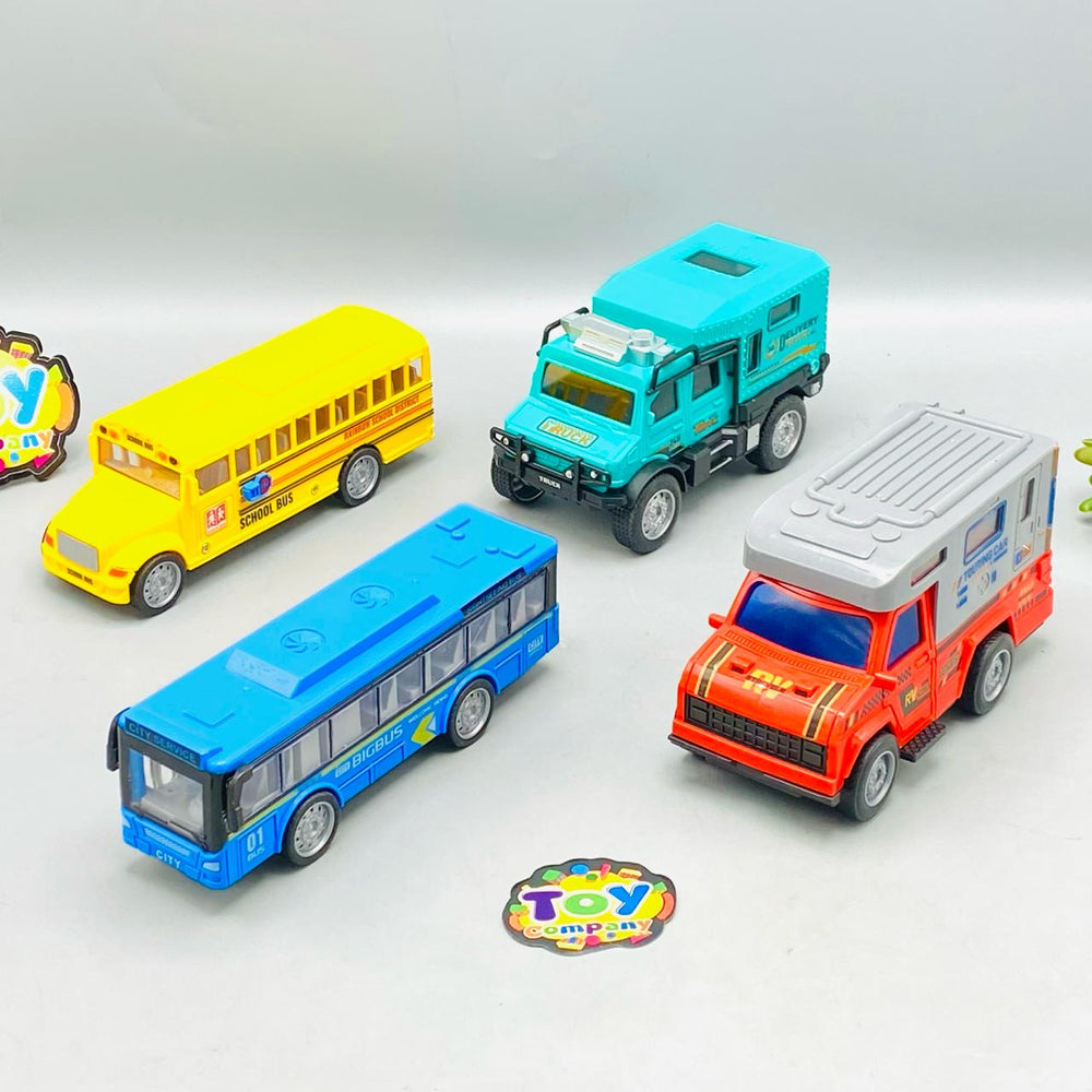 4Pcs Inertial City Car Themed Vehicles