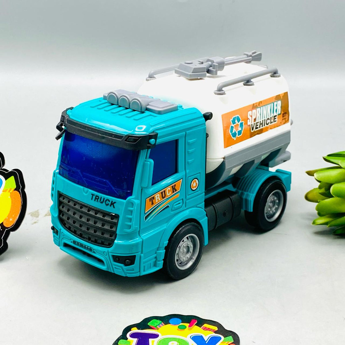 4Pcs Inertial Clean City Themed Vehicles