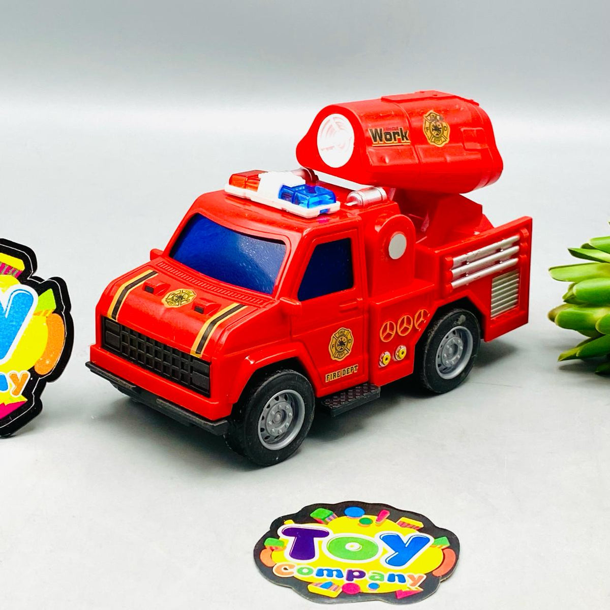 4Pcs Kids Fire Themed Vehicles