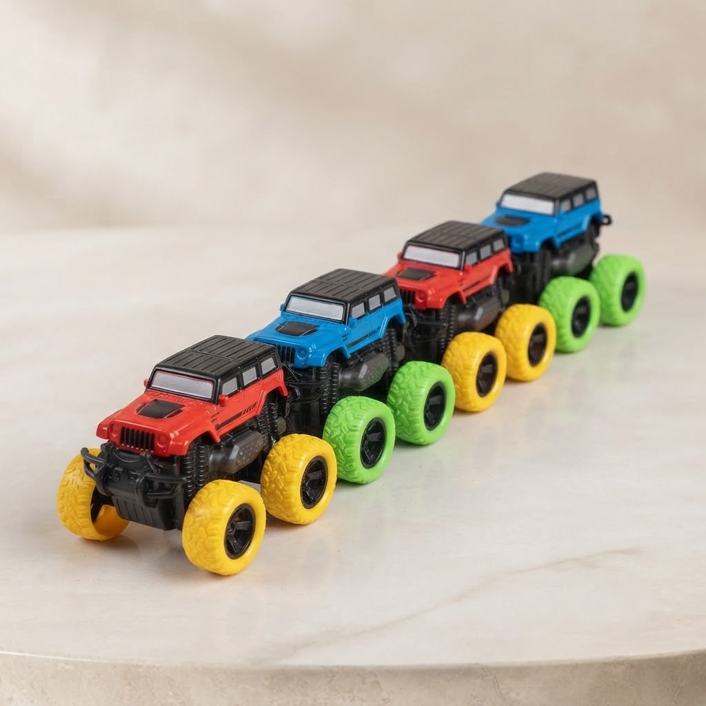 4Pcs Mini 4x4 Inertial Off-Road Cars Set