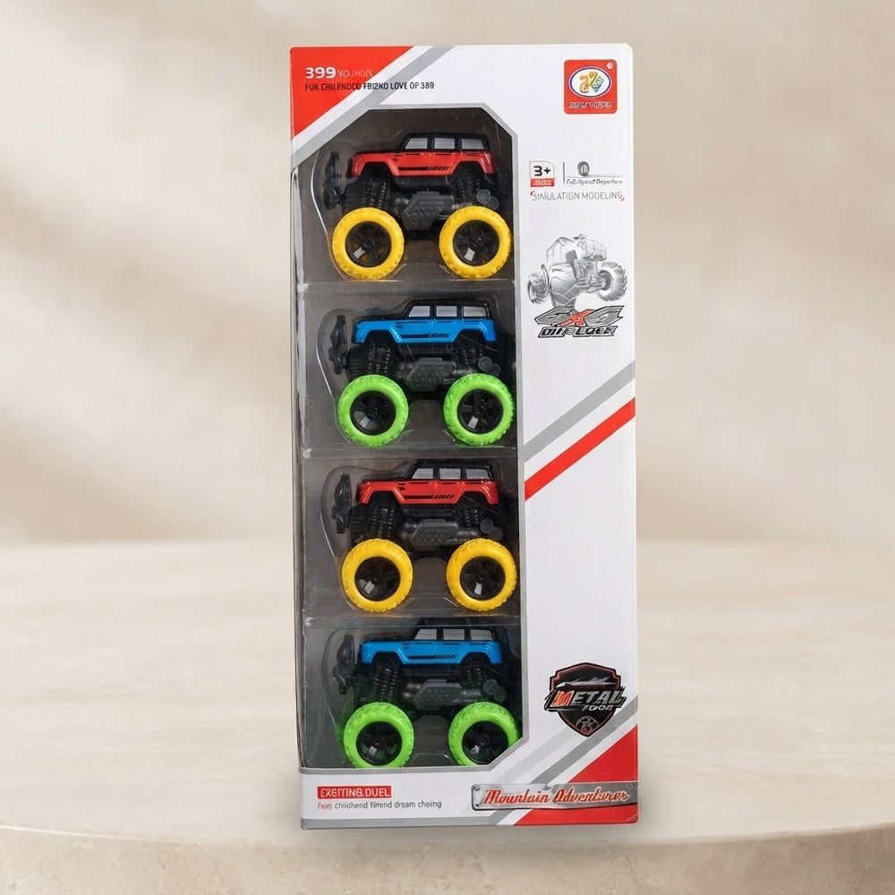 4Pcs Mini 4x4 Inertial Off-Road Cars Set