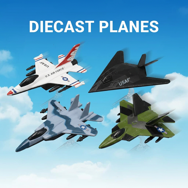 4Pcs Pullback Mini Alloy Aircraft Models