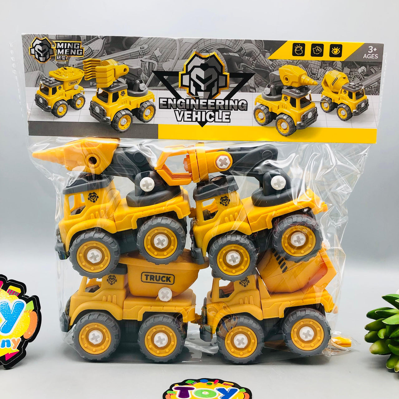4Pcs DIY Engineering Screw Vehicles