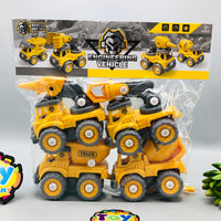 4Pcs DIY Engineering Screw Vehicles