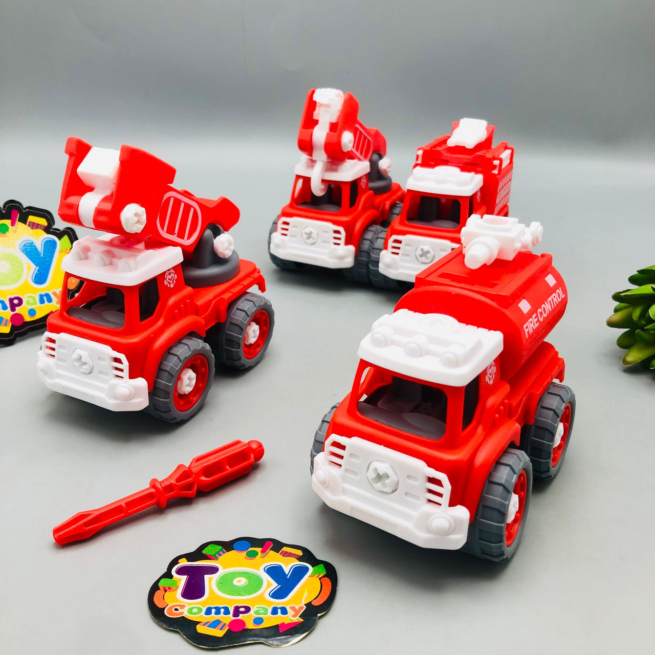 4Pcs DIY Fire Fighting Screw Vehicles