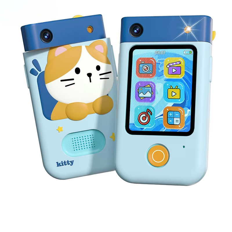 Kids Kitty Rotating Dual Camera Digital Touch Phone
