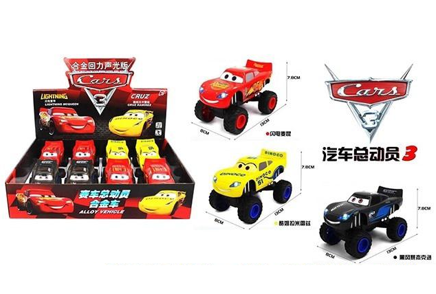 1Pc Diecast Disney Pixar Big Foot Car With Light & Music - Assortment