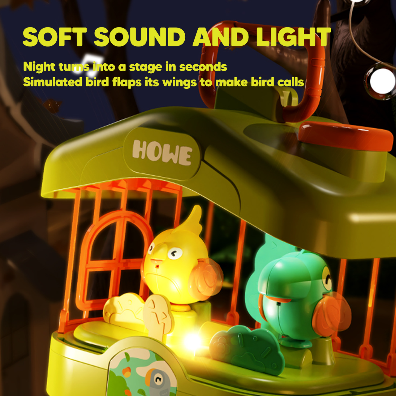 2in1 Bird Cage & Fish Tank With Light & Music